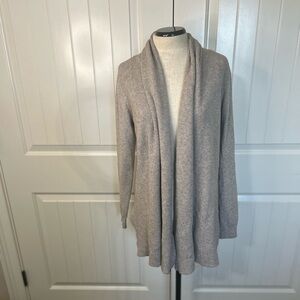 Cyrus Cardigan. Beige Color. Size Medium. Transitional. Wardrobe Staple.